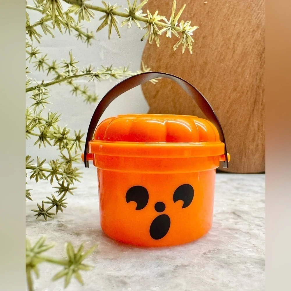 New MINI Halloween McDonald’s Happy Meal Orange McBoo Pumpkin Boo Bucket 1.5”